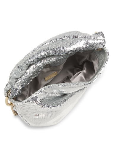 JIMMY CHOO Bonny Sequin Crossbody Bag - Silver image 1