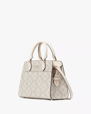KATE SPADE  Signature Spade Flower Small Satchel - Dark Beige Multi image 0