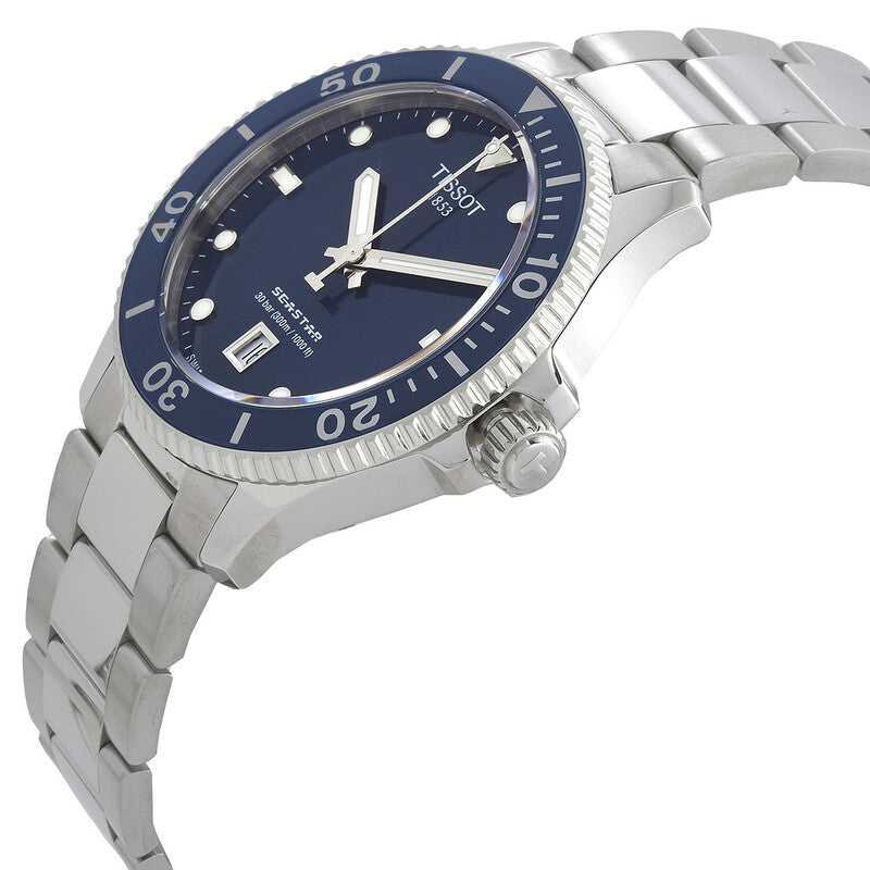 TISSOT Seastar Quartz Blue Dial Men's Watch image 1