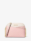 MICHAEL KORS  Jet Set Travel Medium Color-Block Signature Logo Crossbody Bag - Powder Blush image 0