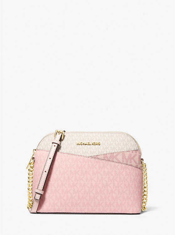 MICHAEL KORS  Jet Set Travel Medium Color-Block Signature Logo Crossbody Bag - Powder Blush image 0
