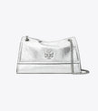 [AT DELHI] TORY BURCH Mini Kira Turnlock Metallic Shoulder Bag - Silver image 0