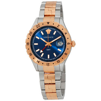 VERSACE Hellenyium GMT Blue Dial Men's Watch image 0