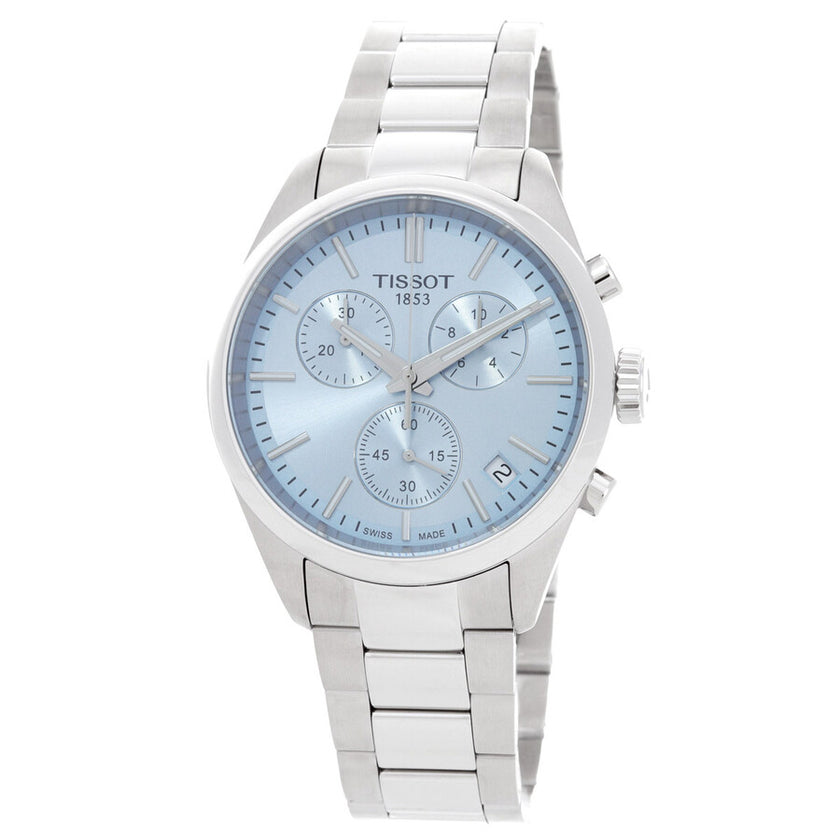 TISSOT PR 100 Chronograph Quartz Ice Blue Dial Men's Watch image 0