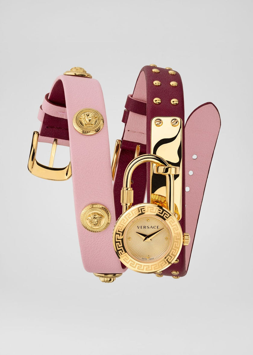 VERSACE Medusa Lock Icon Quartz Ladies Watch -  Purple Pink image 2