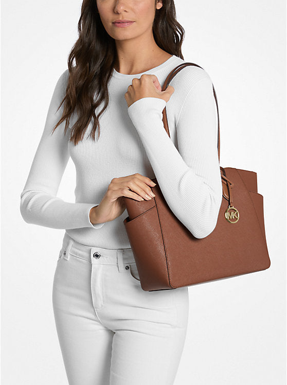MICHAEL KORS Marilyn Medium Saffiano Leather Tote Bag - Luggage image 1