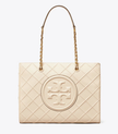 TORY BURCH Fleming Soft Chain Tote - New Cream image 4