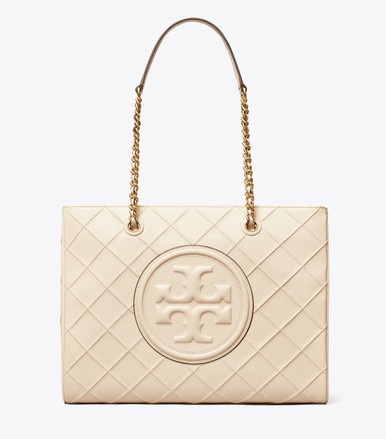 TORY BURCH Fleming Soft Chain Tote - New Cream image 4