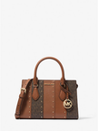 MICHAEL KORS  Sheila Small Studded Patchwork and Signature Logo Satchel image 2
