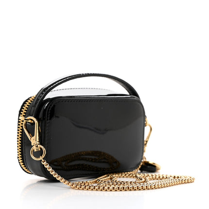 PRADA Vernice Metal Triangle Logo Mini Pouch with Handle (@Delhi Studio) image 1