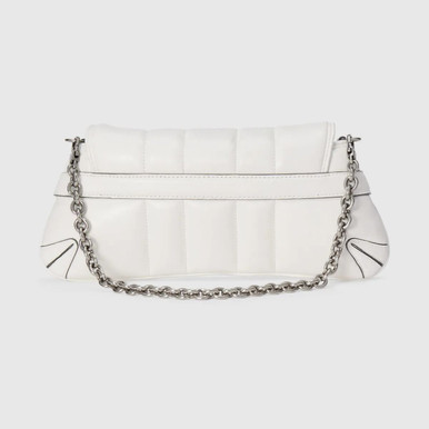 GUCCI Horsebit Chain Small Shoulder Bag White image 0