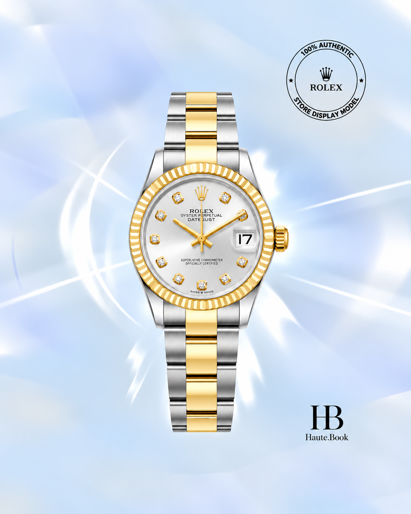 [Store Display] Rolex Datejust  Silver Diamond Dial Yellow Rolesor 31 mm