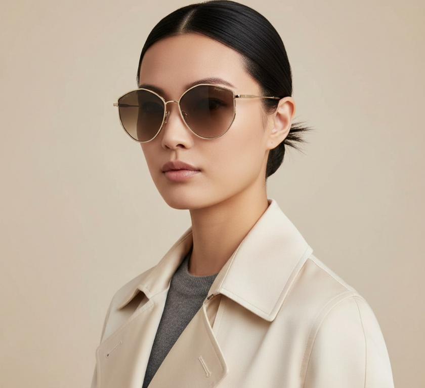SALVATORE FERRAGAMO Green Gradient Horn Ladies Sunglasses (Arriving In Delhi) image 3