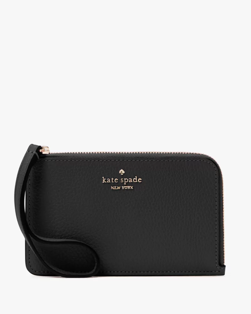 KATE SPADE  Lucy Small Card Holder Wristlet (Arriving In Delhi) - Black image