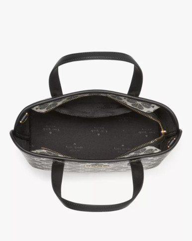 KATE SPADE  Spade Flower Small Tote - Black Multi image 2