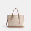 COACH Mollie Tote Bag 25 In Signature Canvas - Silver/Sand/Taupe image 3
