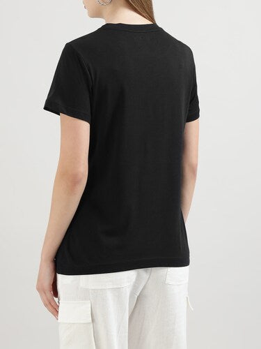 [AT DELHI] DKNY  Woman Black Rhinestone Stud Logo T-shirt image 1