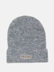 Guess Faux-Leather Logo Patch Beanie - Gray image 0
