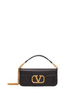 [AT DELHI] VALENTINO Loco shoulder Bag In Calfskin Leather Black image 1