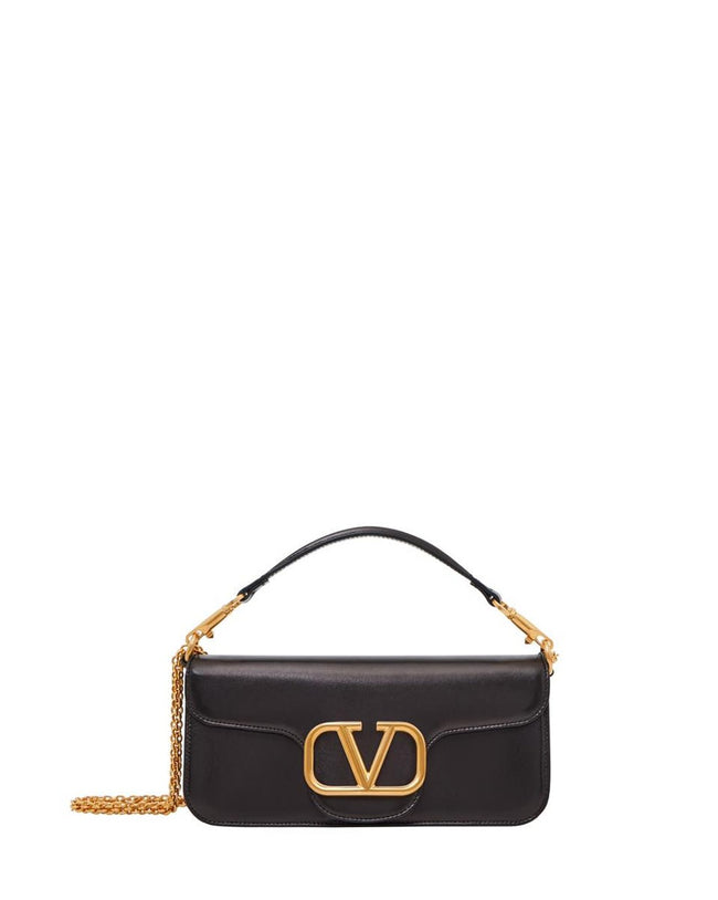 [AT DELHI] VALENTINO Loco shoulder Bag In Calfskin Leather Black image 1
