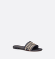 DIOR Dway Mule Dark Blue Embroidered Cotton (@Delhi Studio) image 3