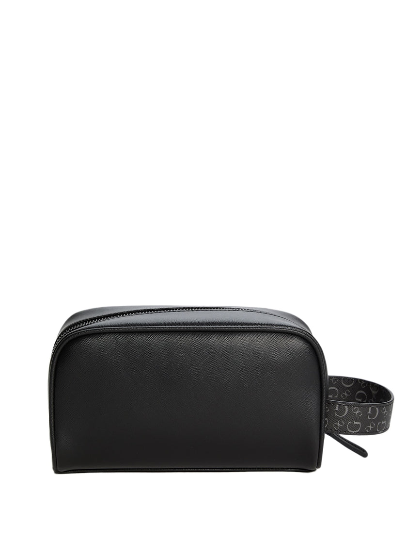Guess Logo Trim Toiletry Bag - Black image 1