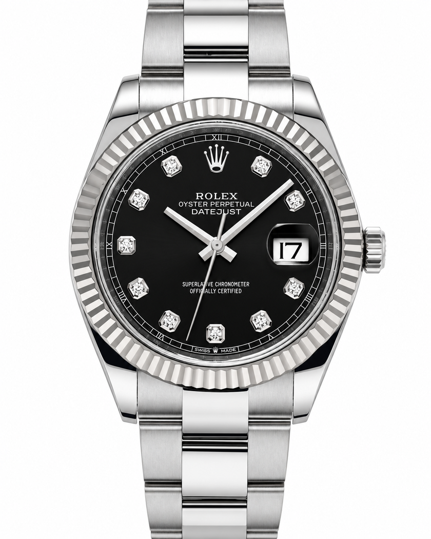 [STORE DISPLAY] ROLEX Datejust 41MM Bright Black/Diamond