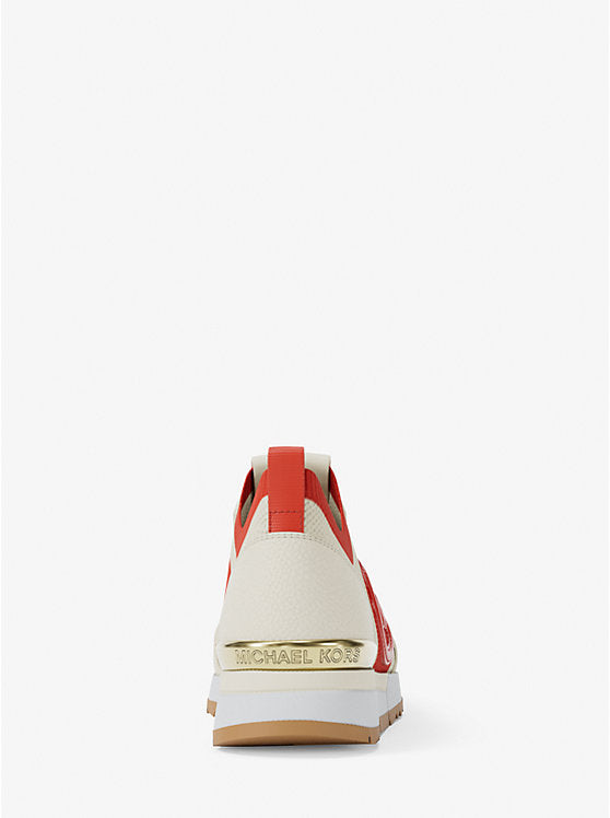 Michael Kors Jenkins Two-Tone Stretch Knit Trainer - Dk Sangria image 3