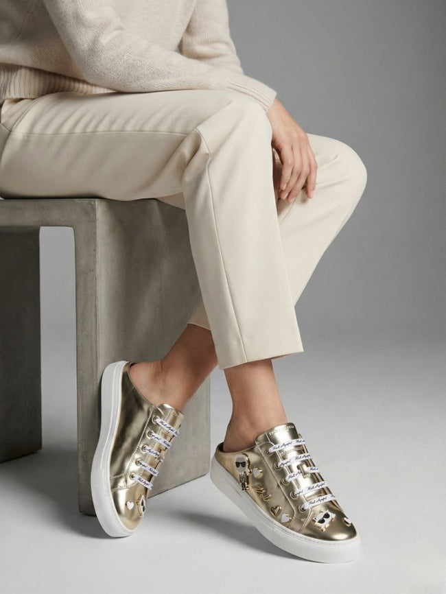 [AT DELHI] KARL LAGERFELD Cambria Cate Pin Metallic Sneaker Mule image 0