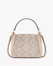 KATE SPADE  Spade Flower Pvc Mini Top Handle Crossbody - Dark Beige Multi image 3