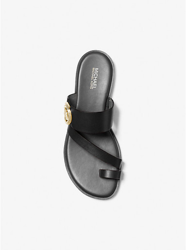 MICHAEL KORS  Vera Leather Sandal - Black image 1