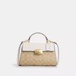 COACH Eliza Top Handle In Signature Canvas - /Gold/Light Khaki Chalk image 3