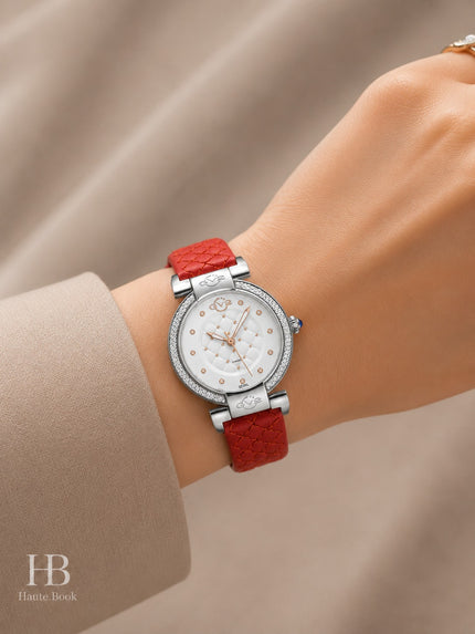 GV2 BY GEVRIL Berletta Quartz Diamond White Dial Ladies Watch