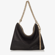 JIMMY CHOO Callie Black Shimmer Suede Clutch Bag image 0