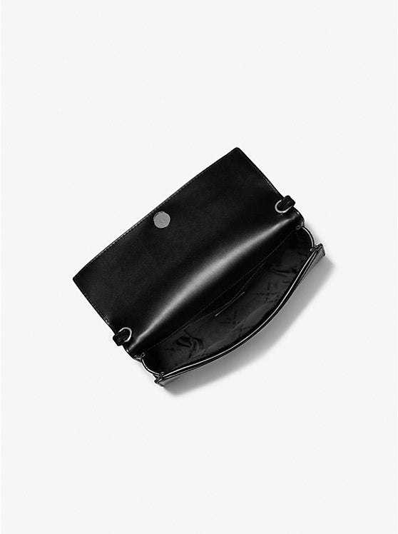 MICHAEL KORS Jet Set Medium Embellished Metallic Leather Clutch image 2