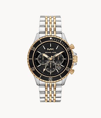 MICHAEL KORS Bayville Chronograph Two-Tone Stainless Steel Watch - Silver image