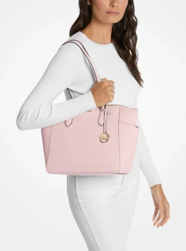 MICHAEL KORS  Marilyn Medium Signature Logo Tote Bag - Pwd Blsh Mlt image 0