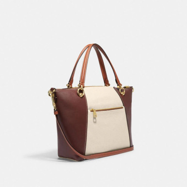 COACH Kacey Satchel - Gold/Natural Multi image 1