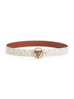 GUESS Sparkle Buckle Logo Belt - White image 0