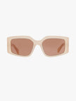 SALVATORE FERRAGAMO Salvatore Brown Irregular Ladies Sunglasses (Arriving In Delhi) image 0