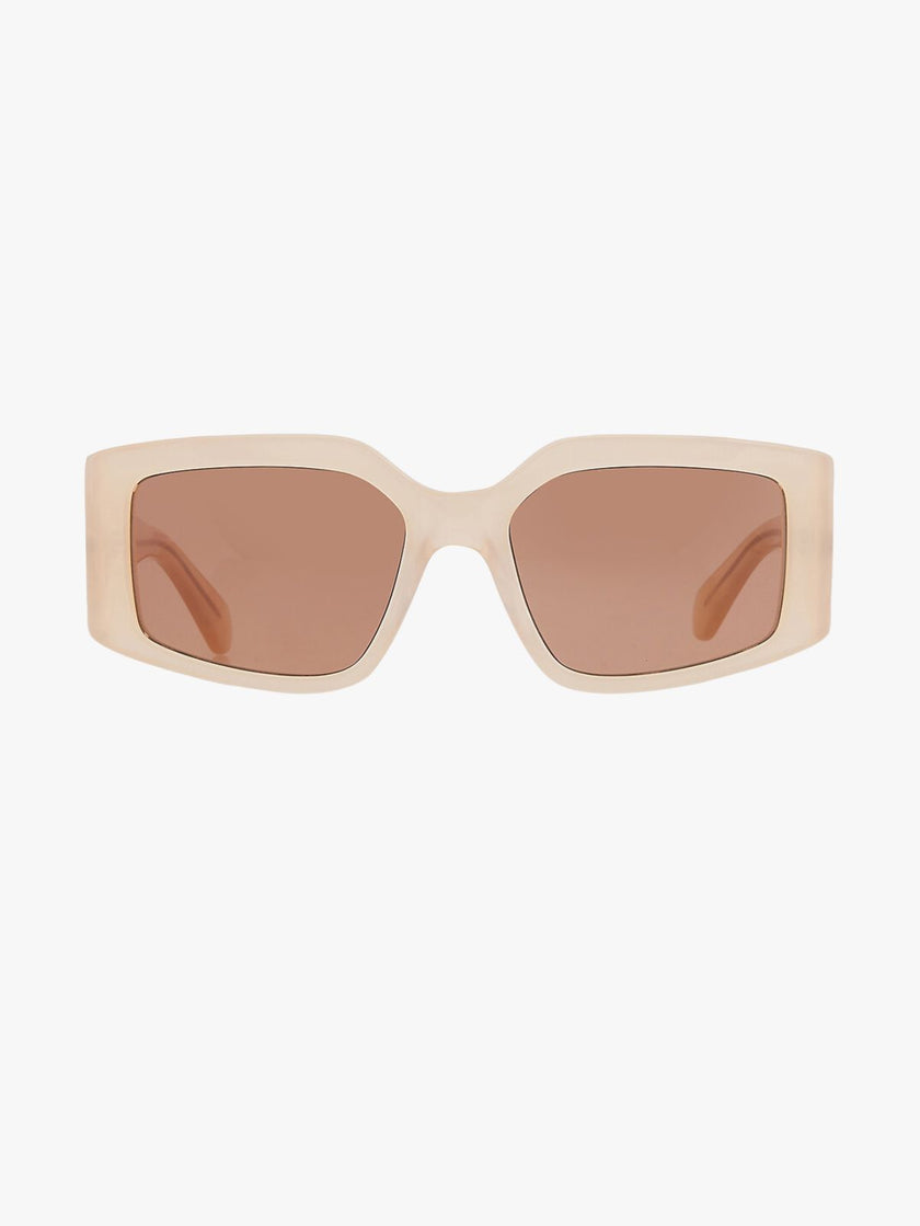SALVATORE FERRAGAMO Salvatore Brown Irregular Ladies Sunglasses (Arriving In Delhi) image 0