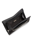 JIMMY CHOO Venus Embellished Leather Clutch-On-Chain - Black image 2