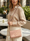 [AT DELHI] TORY BURCH Thea Flat Wallet Pebbled Leather Crossbody Bag image 0