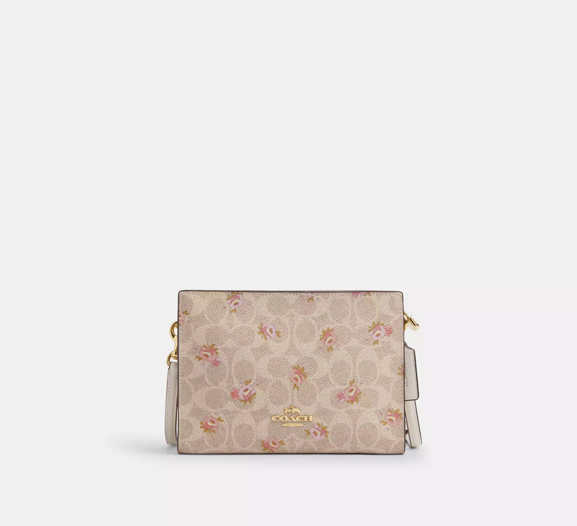 COACH Slim Crossbody Bag In Signature Canvas With Floral Print (Arriving In Delhi) image 0