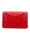 CHANEL Classic Jumbo Double Flap Bag - Red image 1
