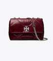 [AT DELHI] TORY BURCH Small Kira Diamond Quilt Distressed Shoulder Bag - Dark Carmine image 0