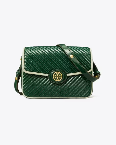 [AT DELHI] TORY BURCH Robinson Puffy Patent Quilted Convertible Bag image 0