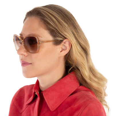 [ARRIVING] CALVIN KLEIN Brown Gradient Butterfly Ladies Sunglasses image 1