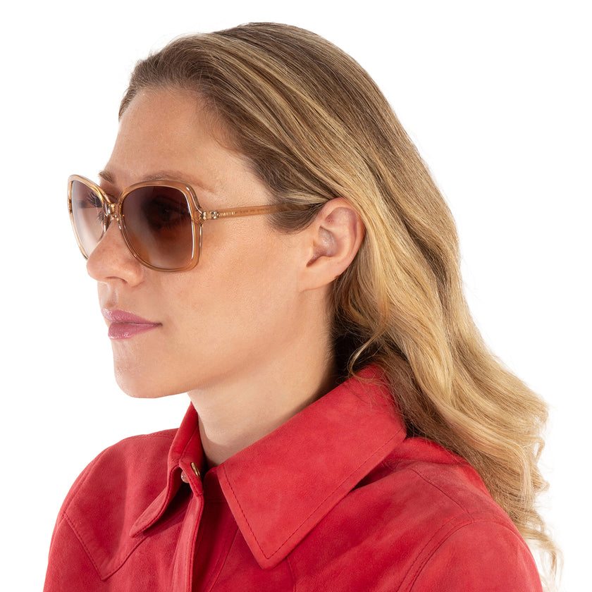 [ARRIVING] CALVIN KLEIN Brown Gradient Butterfly Ladies Sunglasses image 1