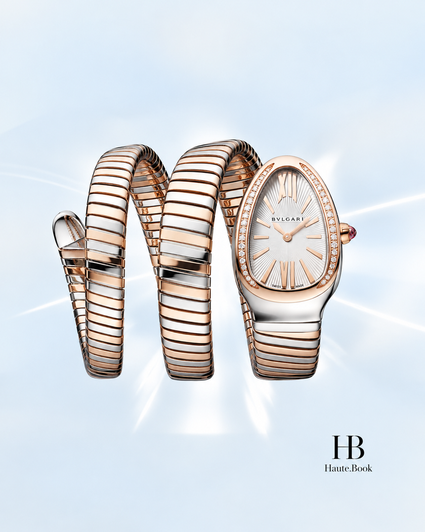 [Brand New] BVLGARI Serpenti Tubogas Silver Stainless Steel T 31 × 23 mm